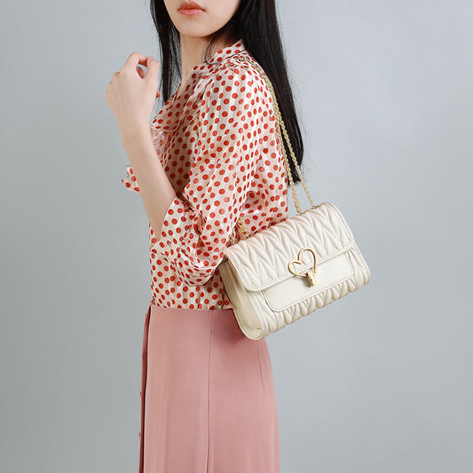 Women's Summer Genuine Leather Chain Versatile Fashion Crossbody Bags