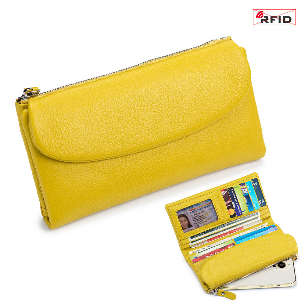 Layer Cowhide Clutch Female Soft Genuine Ladies Wallets