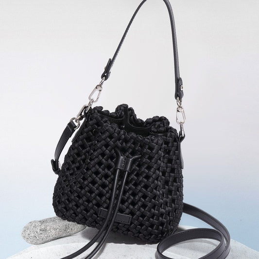 Women's Silk Cloth Vintage Handmade Cylinder Shoulder Bags