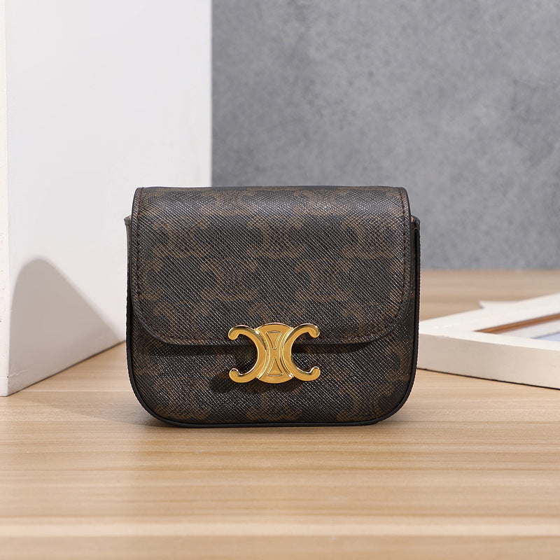 Spring Genuine Leather Arc Cute Mini Shoulder Bags