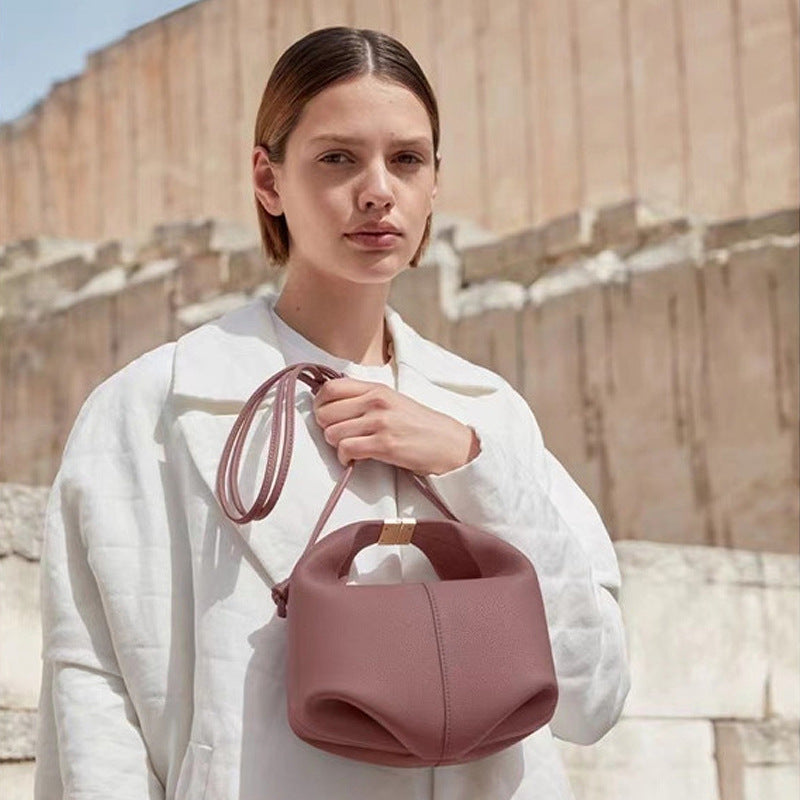 Women's French Niche High Sense Leather Mai Crossbody Bags