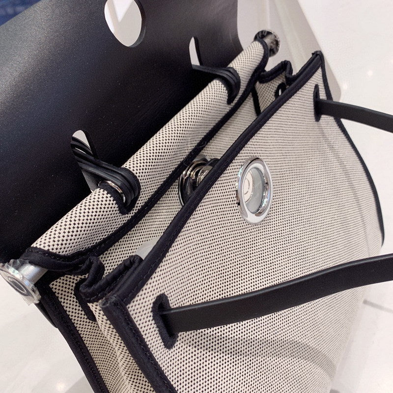 Graceful Classy Attractive Leather With Canvas Handbags