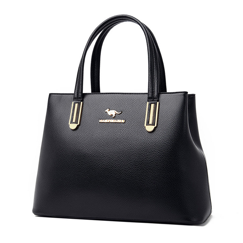 Women's Fan Soft Leather Mother Large Capacity Bags