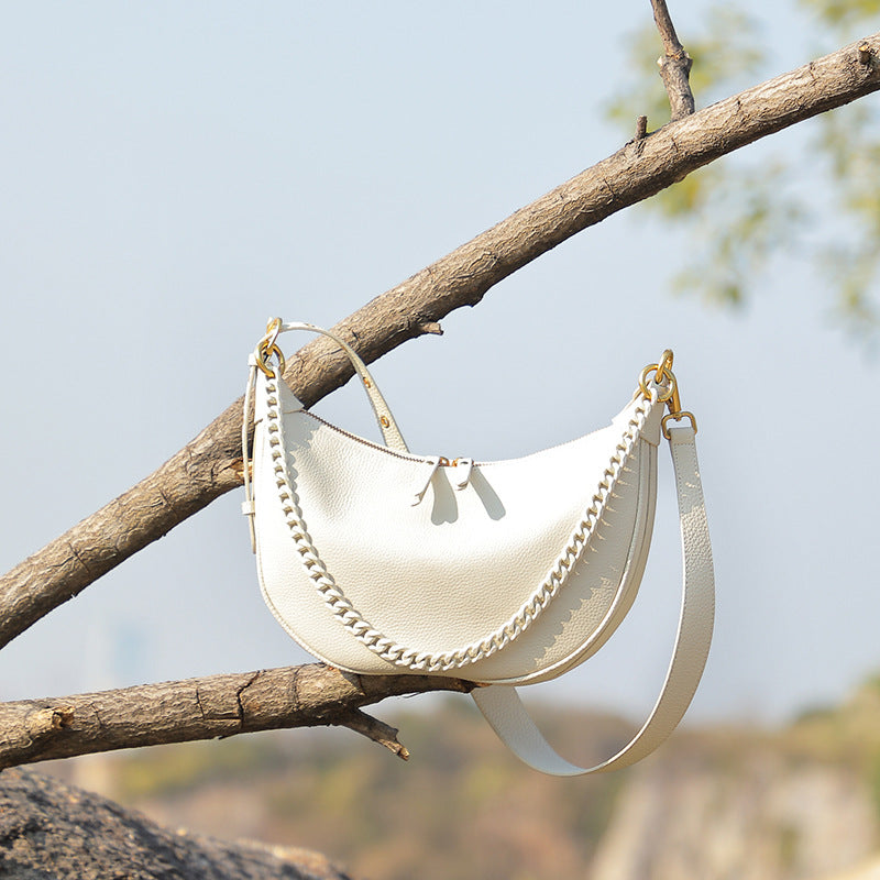 Women's Strict Selection Genuine Leather Underarm Dumpling Crossbody Bags