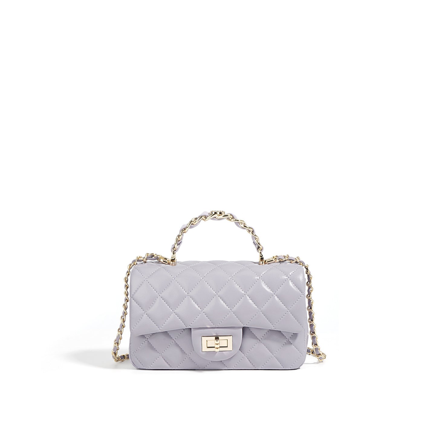 Classic Women's Style Cowhide Rhombic Chain Crossbody Bags