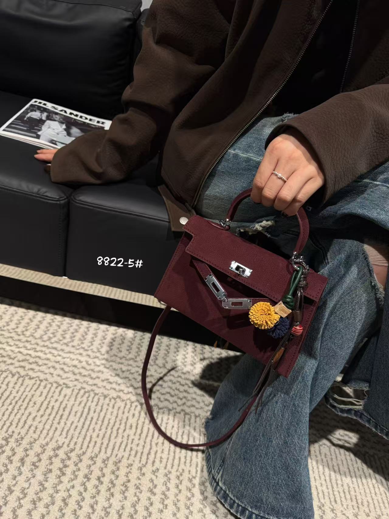 Women's Retro Genuine Leather Niche Portable Kelly Bags