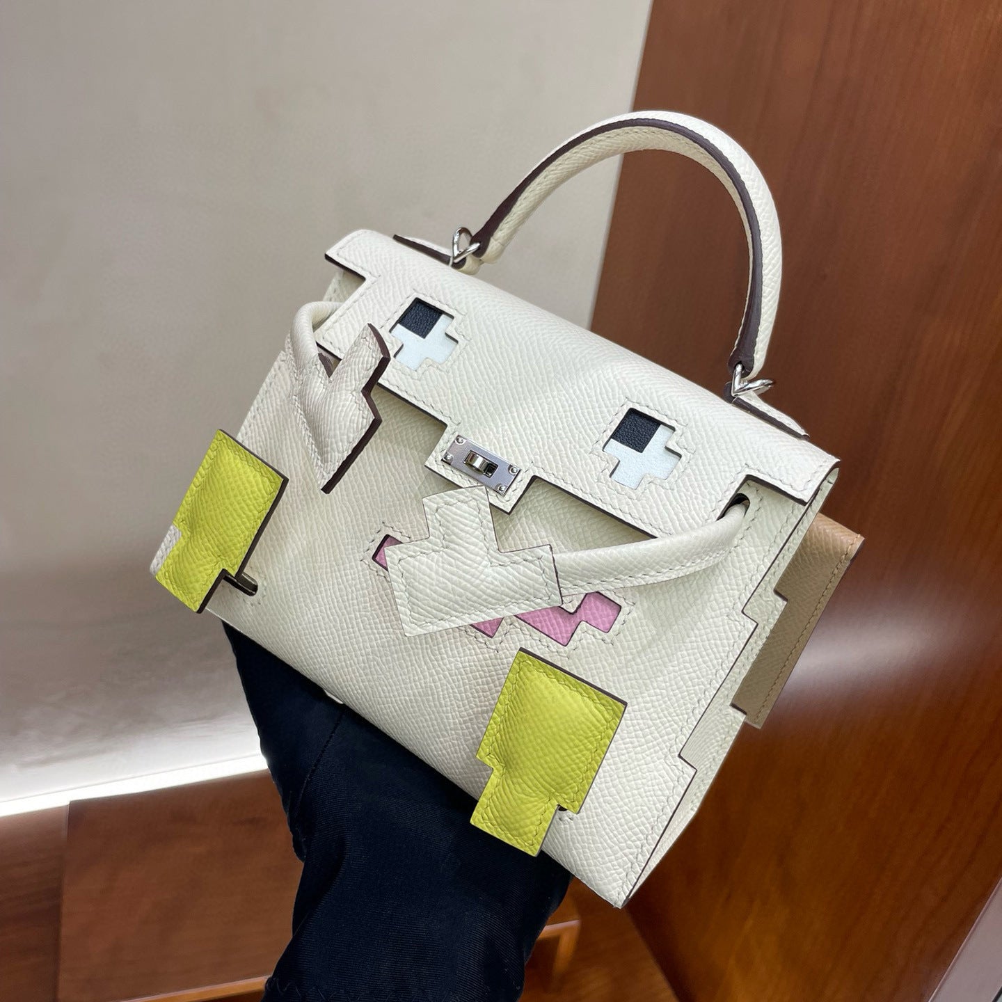 Women's Mosaic Doll First Layer Leather Crossbody Bags