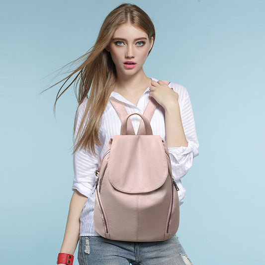 Women's Large Capacity Fashion Korean Leisure Soft Backpacks