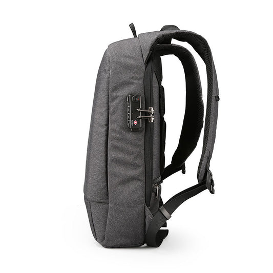 Men's Business Style Lightweight Computer Customs Password Backpacks
