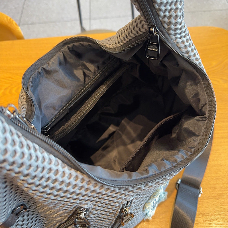 Women's Stitching Portable Large Capacity Personalized Shoulder Bags