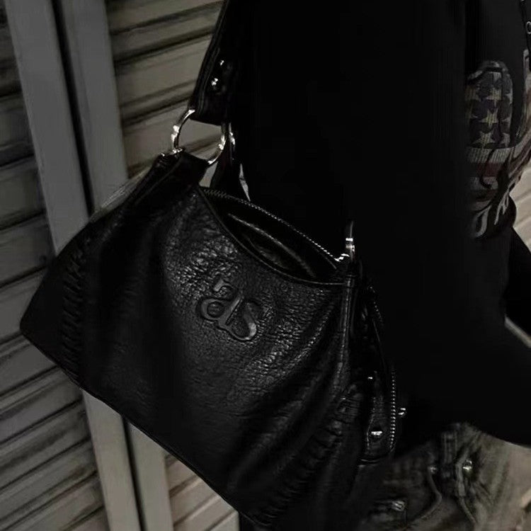 Unique Elegant Hobo Leather Motorcycle Underarm Backpacks