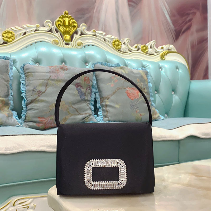 Veet Shiny Rhinestone Portable Diamond Chain Handbags