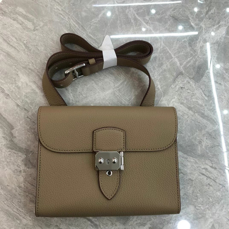 Fashion Portable Litchi Pattern First Layer Shoulder Bags