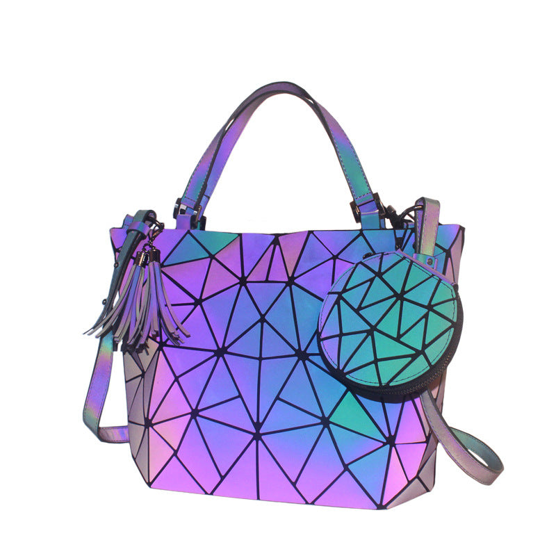 Women's Luminous Female Tassel Pendant Zipper Versatile Shoulder Bags