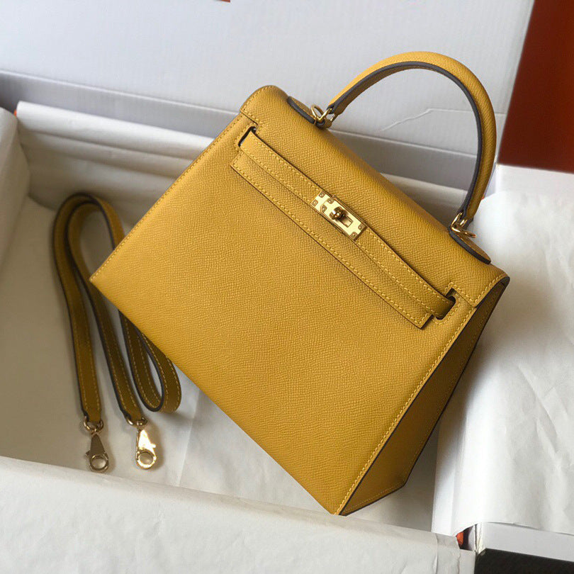 Women's Kelly Hand Palm Pattern Leather Portable Lock