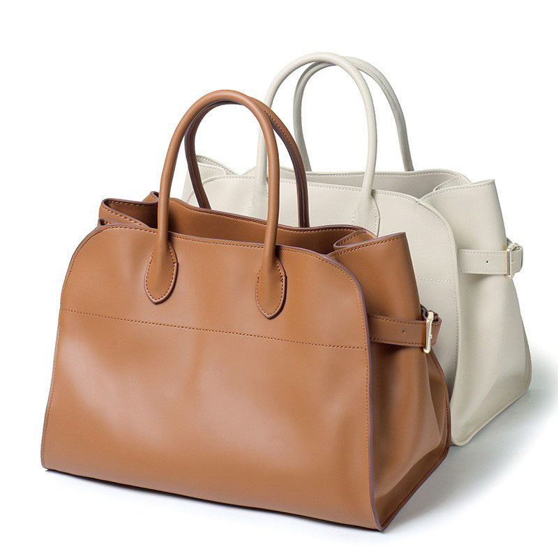 Women's Retro Large Capacity Totes Genuine Leather Handbags