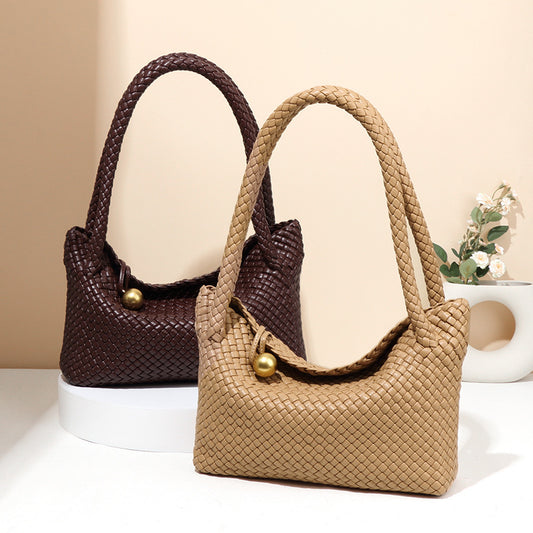 Capacity Commuter High-grade Woven Portable Soft Shoulder Bags