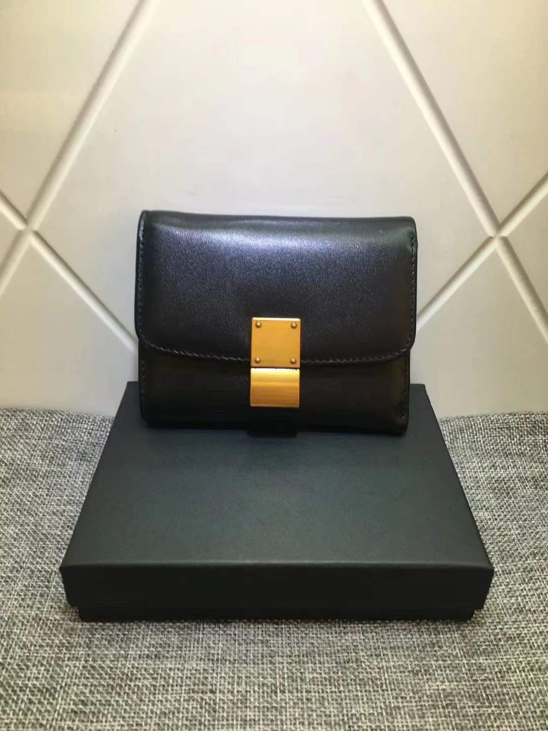 Fashion Korean Style Cowhide Three Fold Ladies Wallets