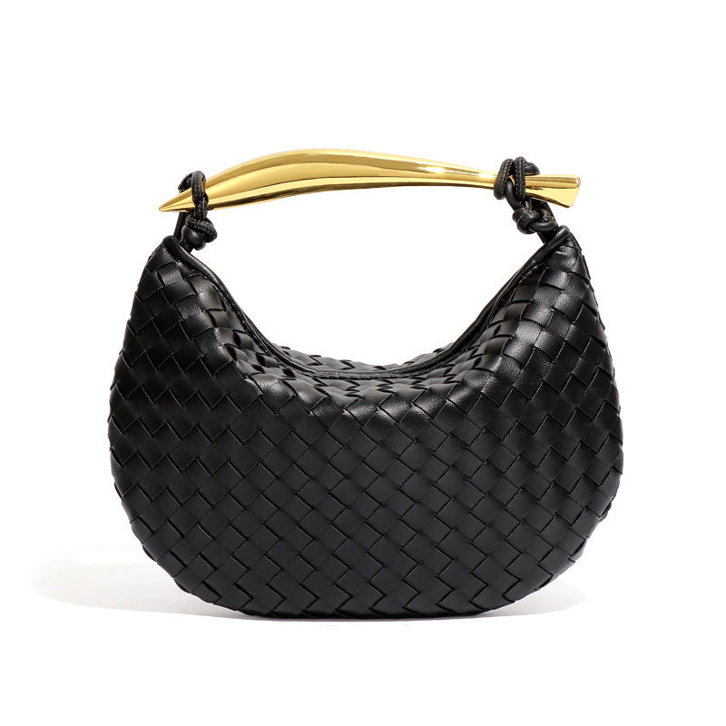 Sardine Woven Summer Golden Handmade Dumpling Crossbody Bags
