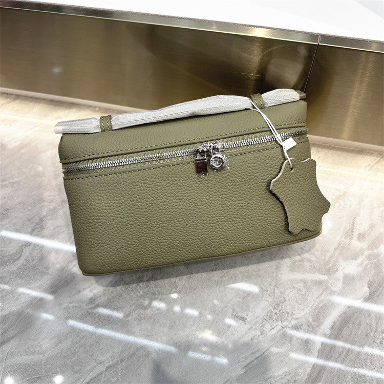 Layer Cowhide Lunch Box Portable Niche Crossbody Bags