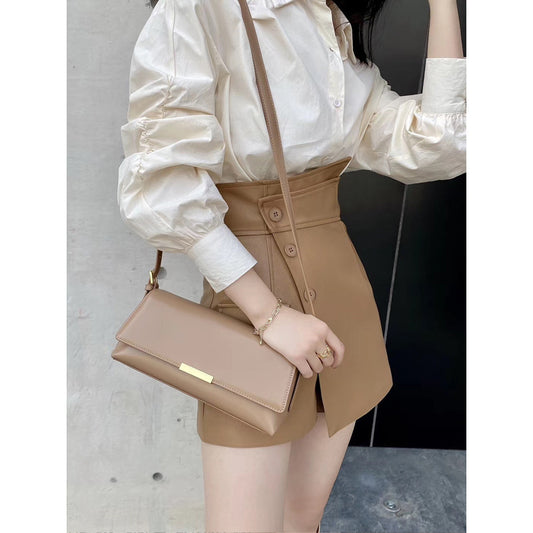 Women's Retro Underarm Baguette Niche High-grade Genuine Shoulder Bags