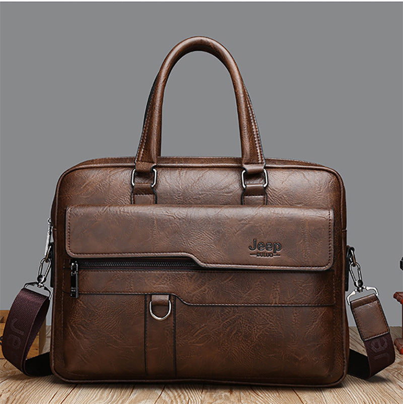 Trendy Classic Business Meeting Bidding Commuter Men's Handbags