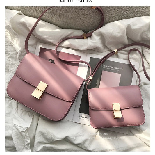 Women's Cowhide Popular Advanced Texture Fashionable Portable Shoulder Bags