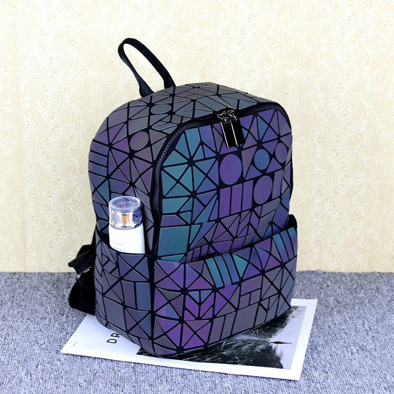 Women's & Men's & Geometric Luminous Color Changing Material Backpacks