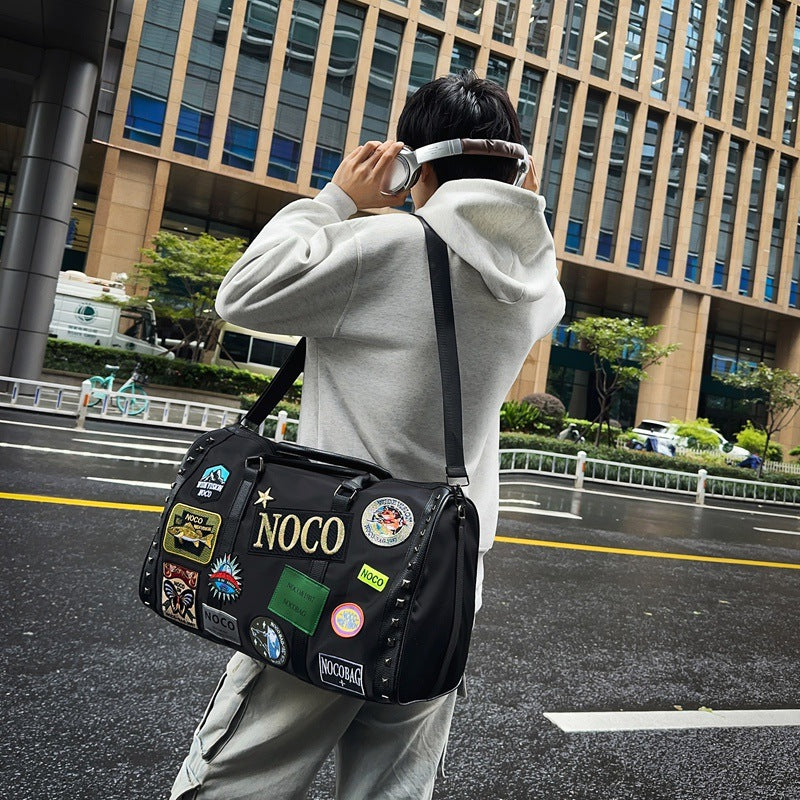 Women's & Men's & Cool Personality Labeling Badge Large Shoulder Bags