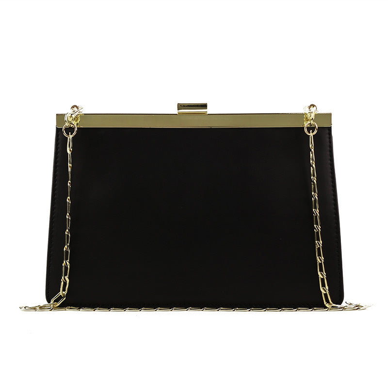 Women's Chain Design Lizard Pattern Clip Portable Crossbody Bags