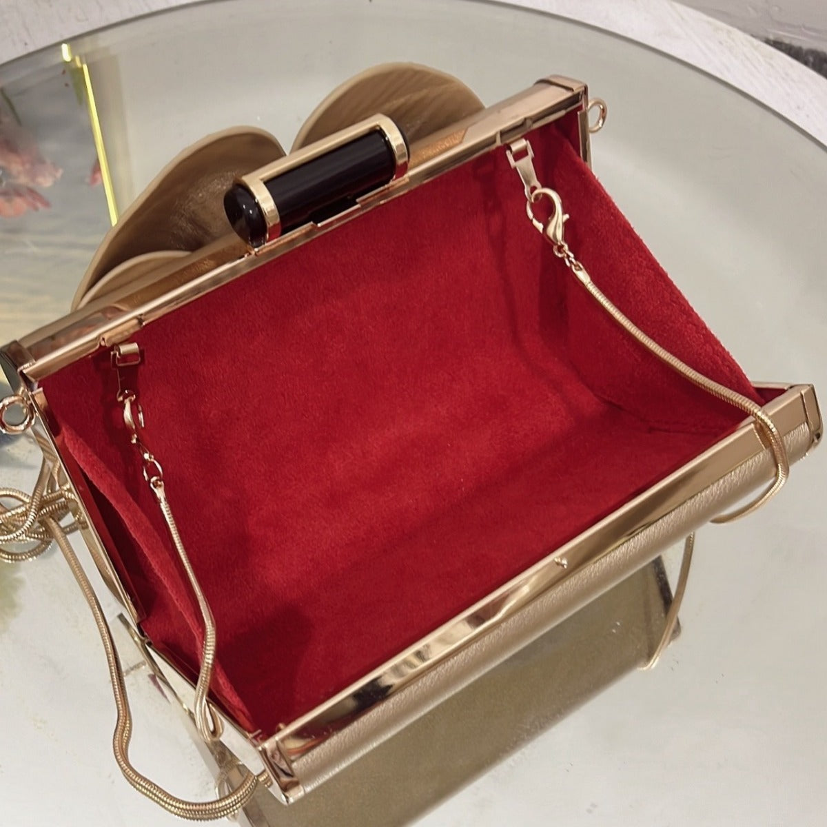 Women's French Style Petal Flower Box Single Chain Crossbody Bags