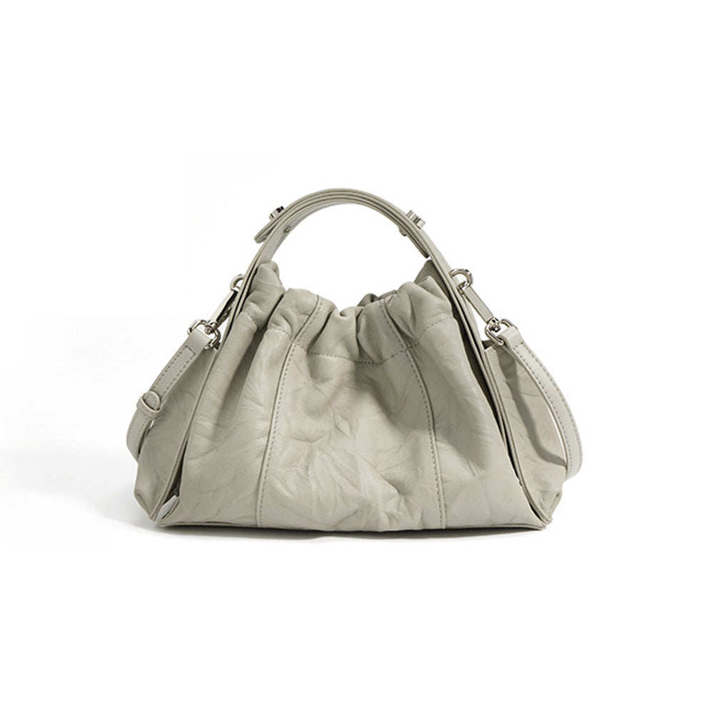 Women's Design Hand Grip Pattern Cowhide Classic Handbags