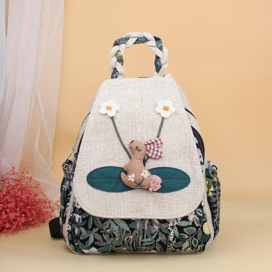 Children's Female Style Adorable Rabbit Artistic Backpacks