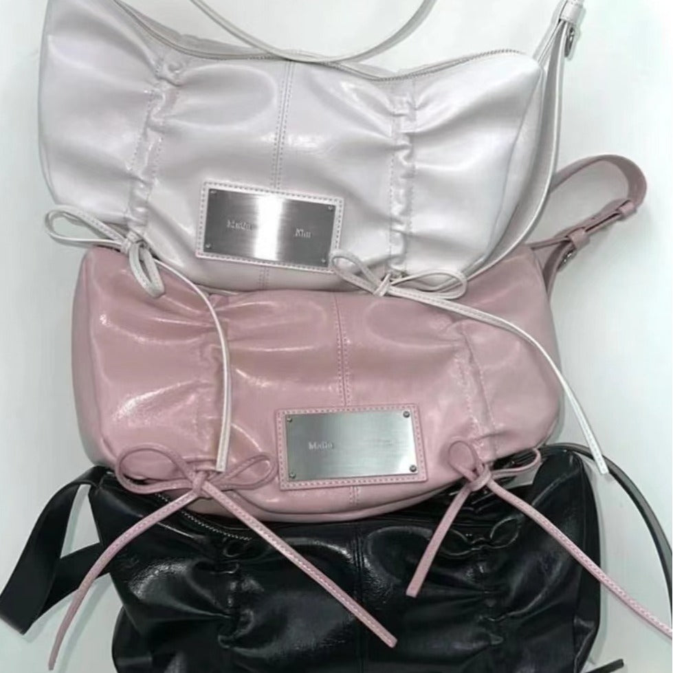 Women's Classic Niche Pleated Underarm Motorcycle Crossbody Bags