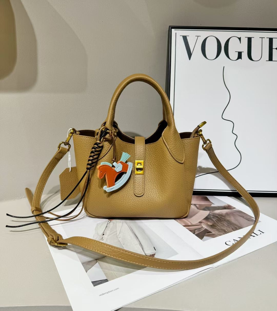 Women's With Pendant Vegetable Basket Hand Holding Crossbody Bags