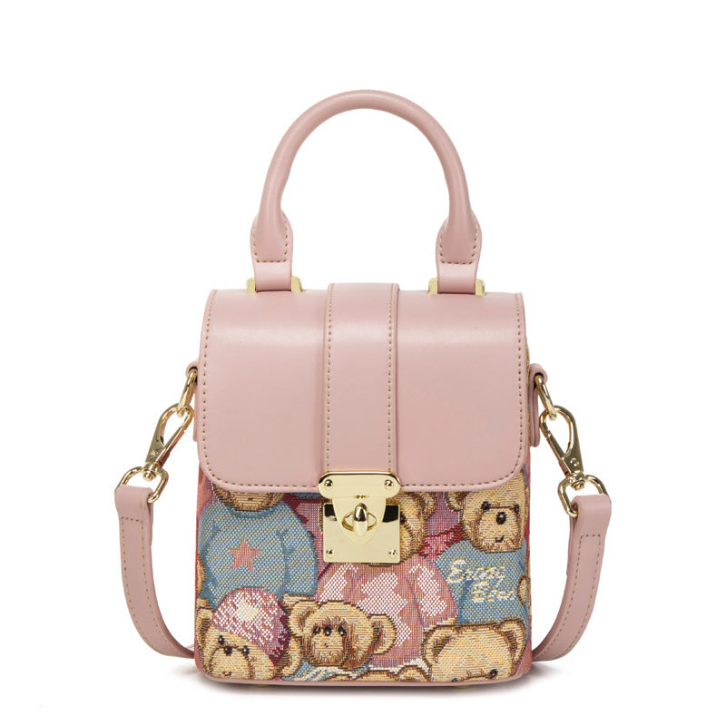 Women's Attachment Mobile Female Woven Flower Cloth Crossbody Bags