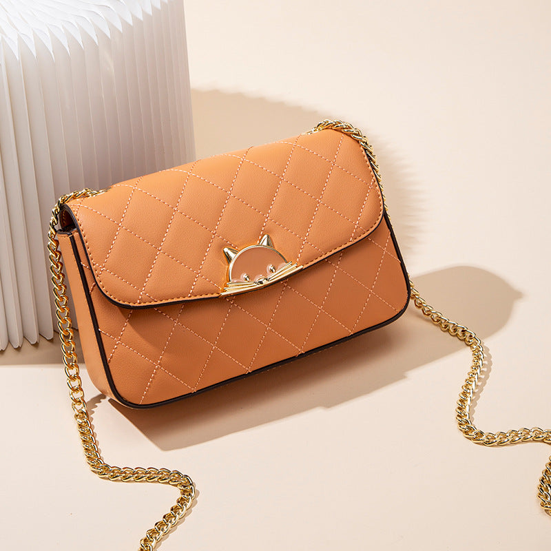 Women's Classic Style Chain Diamond Pattern Fashion Handbags