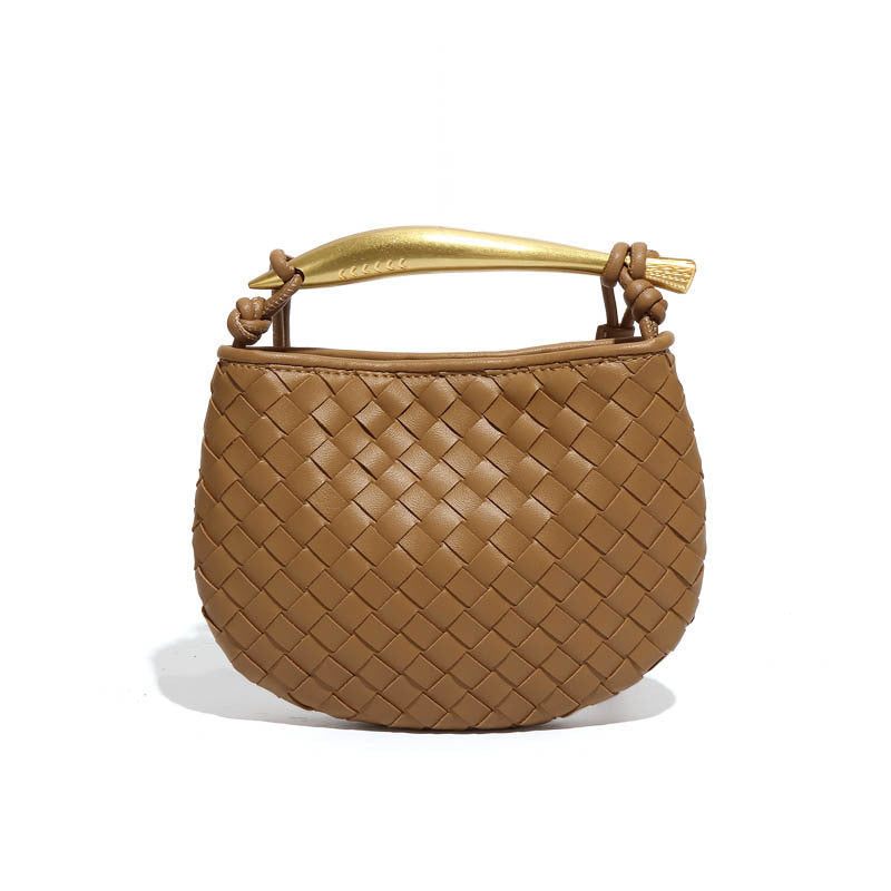 Women's Handmade Woven Fashion Leisure Mini Dumpling Crossbody Bags