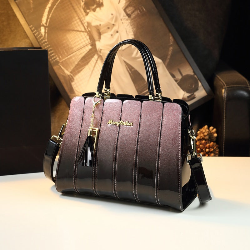 Women's Color Contrast Patchwork Personalized Elegant Large Capacity Shoulder Bags