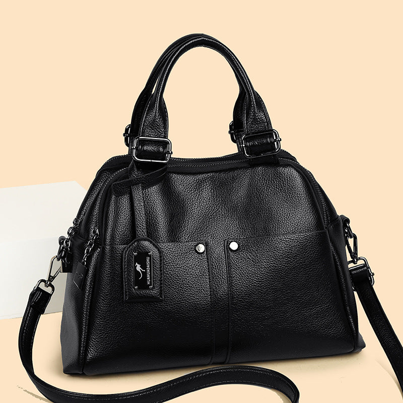 Portable Soft Leather Female Large Capacity Handbags