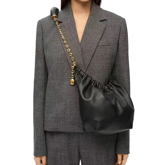 Squeeze High Texture Soft Cowhide Donut Crossbody Bags