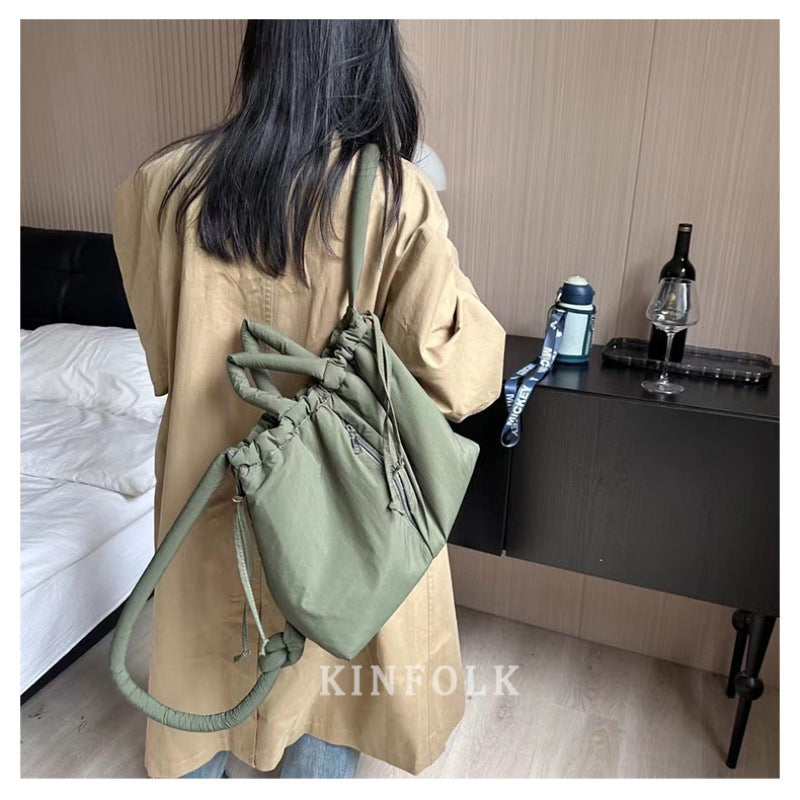 Down Cotton Padded Jacket Lightweight Large Shoulder Bags