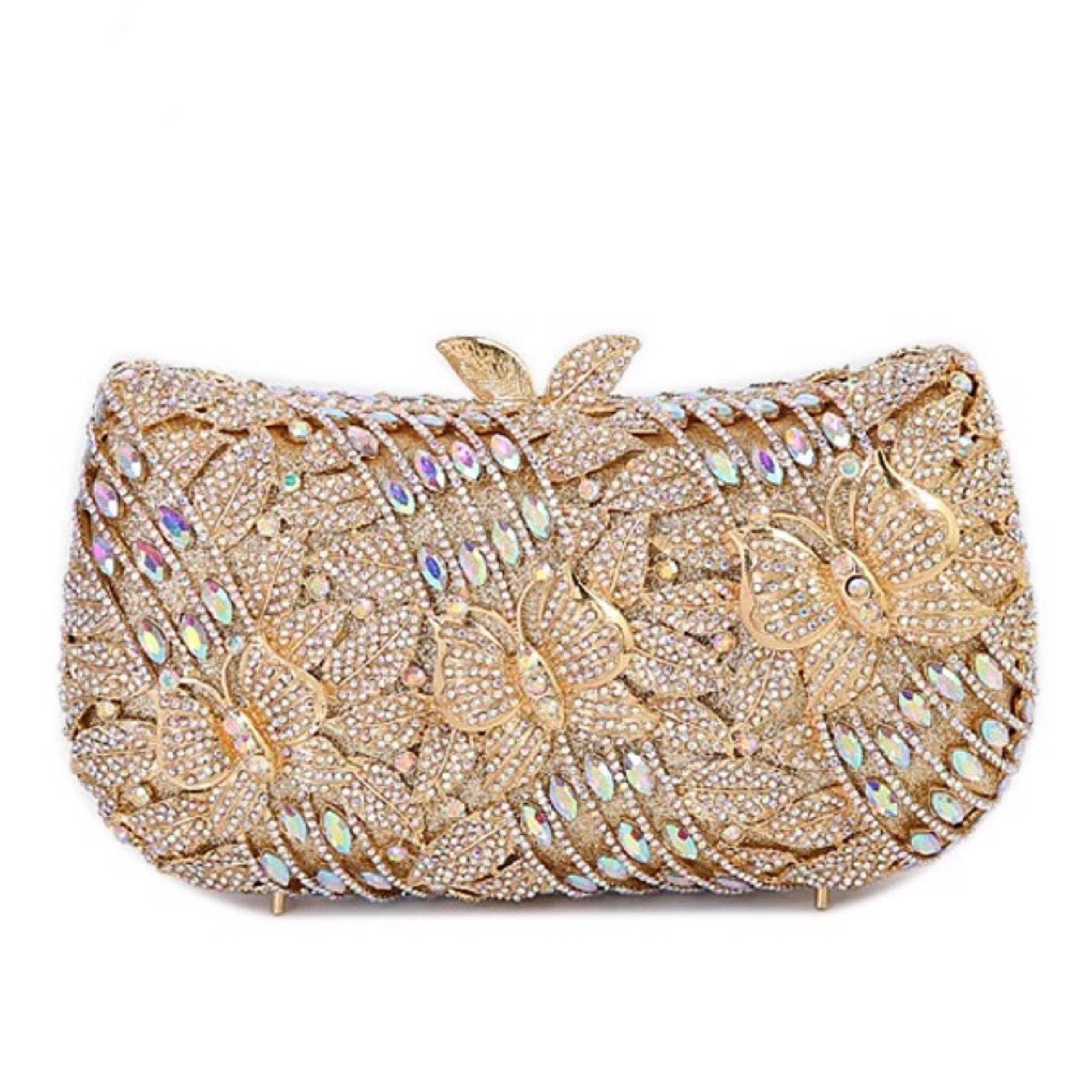 Women's Metal Butterfly Love Flower Diamond Banquet Evening Bags