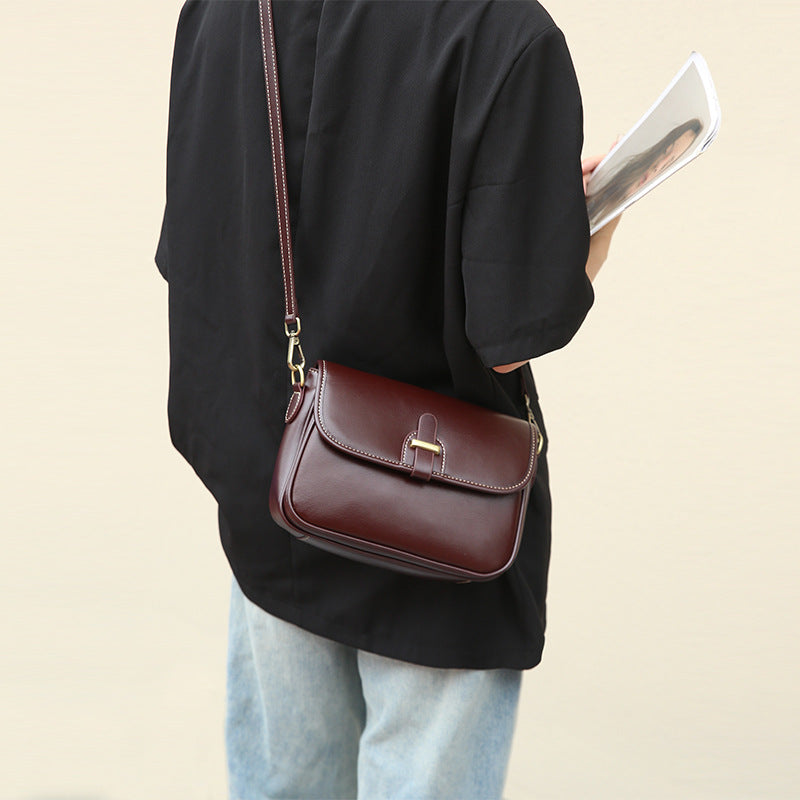 Women's Genuine Leather For Cowhide Advanced Texture Bags