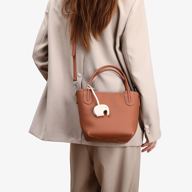 Women's Genuine Leather Vegetable Basket High-grade First Handbags