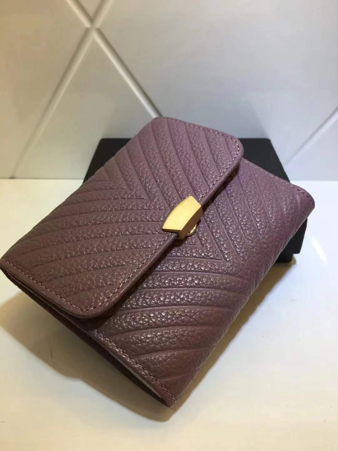 Fashion Korean Style Cowhide Three Fold Short Ladies Wallets