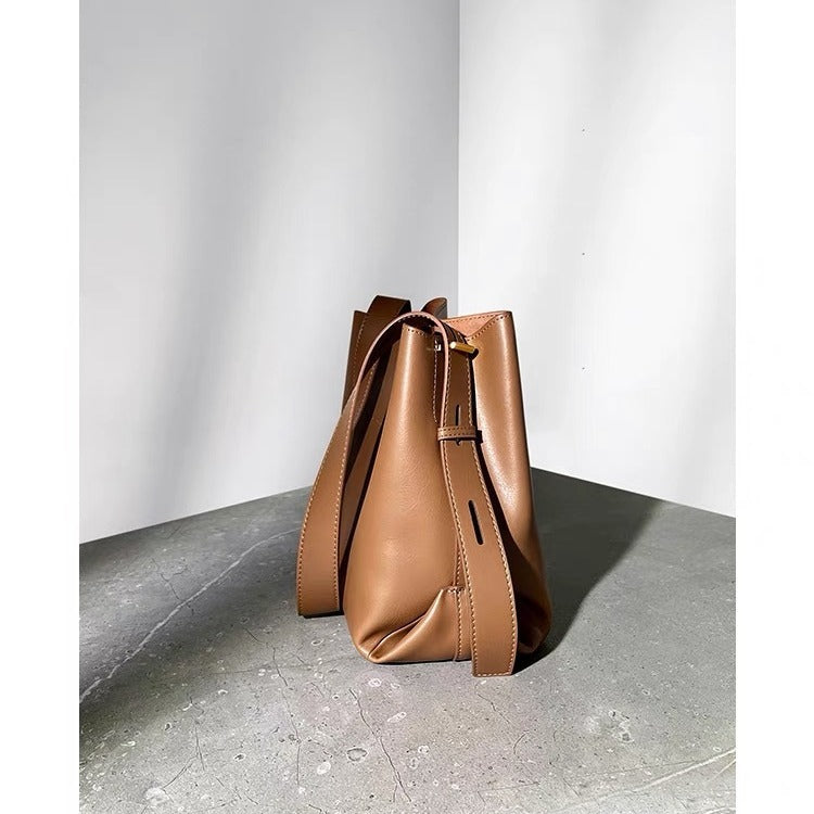 Women's Elegant Design Cowhide Commuter Textured Bags