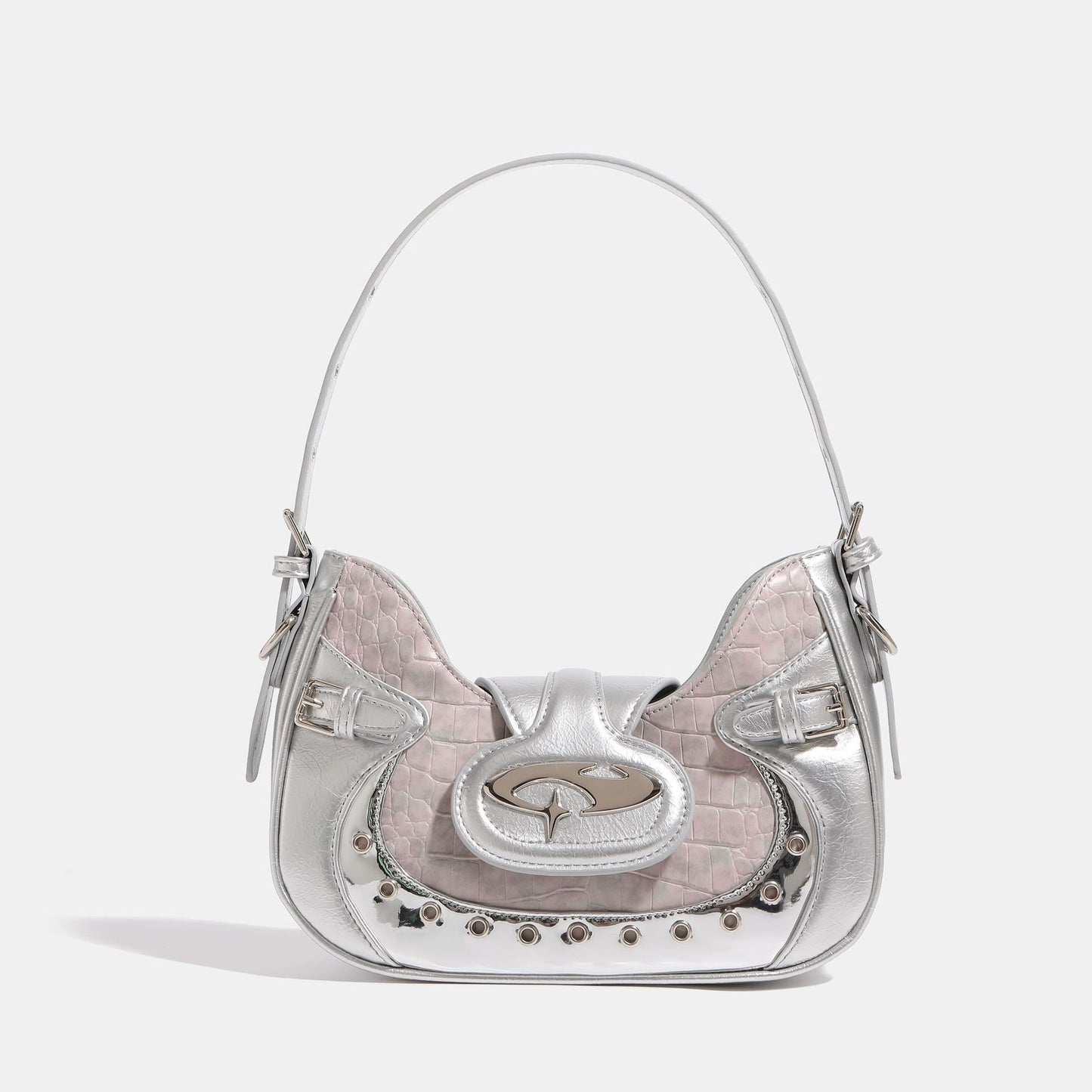 Motorcycle Female Design Crocodile Pattern Underarm Armpit Bags
