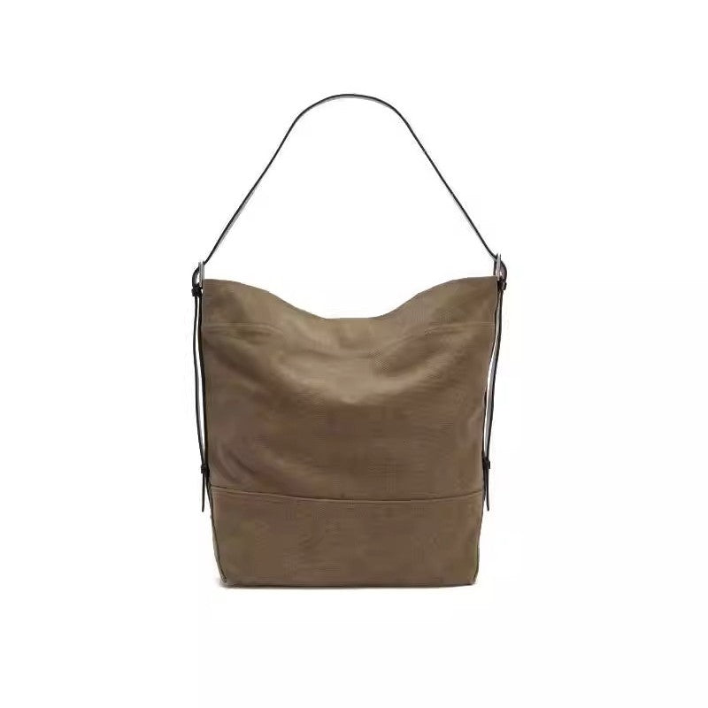 Casual Version First Layer Cowhide Canvas Bags