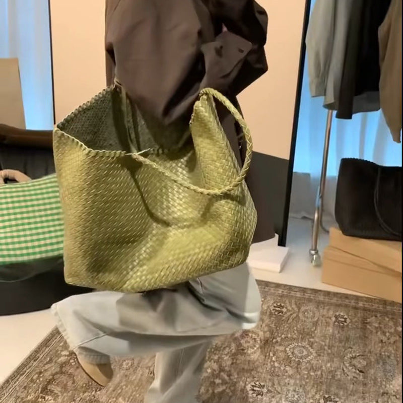 Women's Design Large Capacity Hand-woven Portable Shoulder Bags